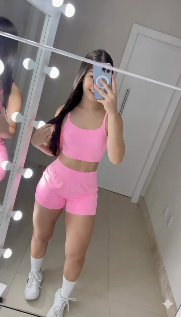 Conjunto Fitness Bubble Pink