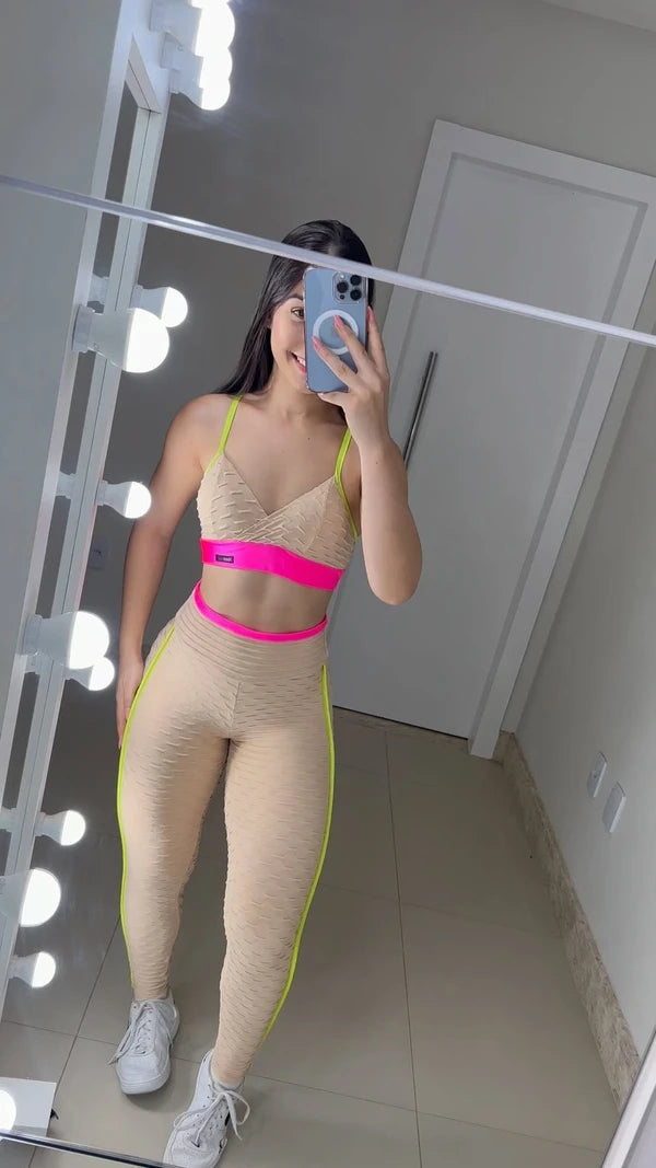 Conjunto Fitness Neon Sand